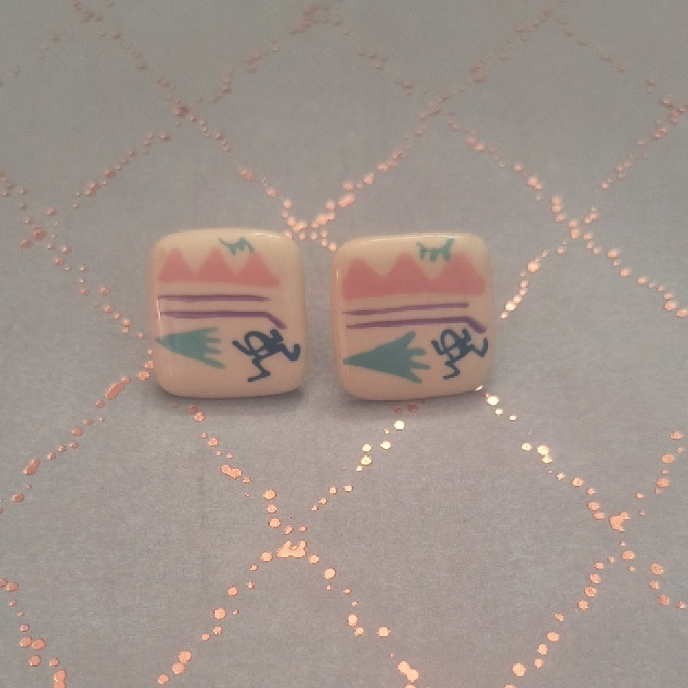Kids Geometric Pattern Earrings
